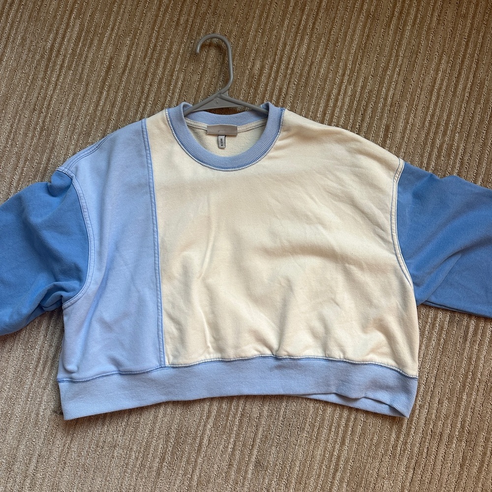 Blue and Cream Crewneck
